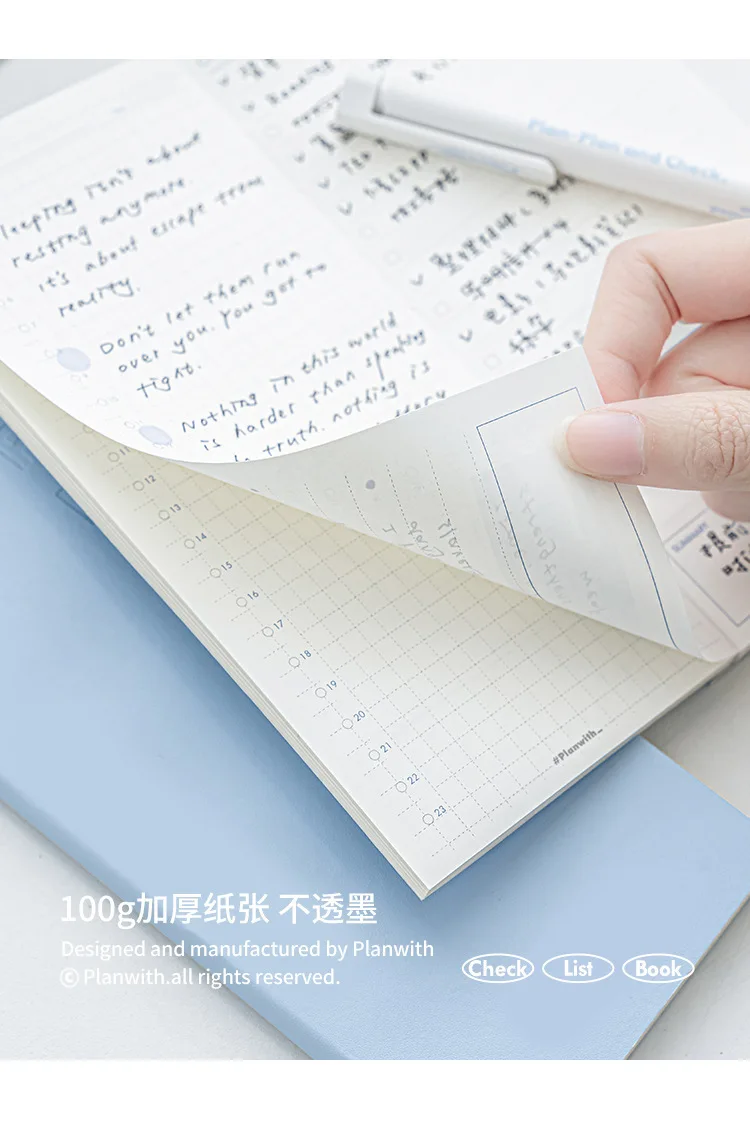 Planwith To Do List Notepad Undated Daily Planner Notebook, Task CheckList Organizer Agenda Pad for Work Study with ABC Stickers
