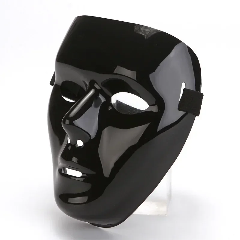 Halloween Black Street Dance Mask Pure Black Mask Masquerade Dancer Ghost Step Mask Halloween Street Dance Mask