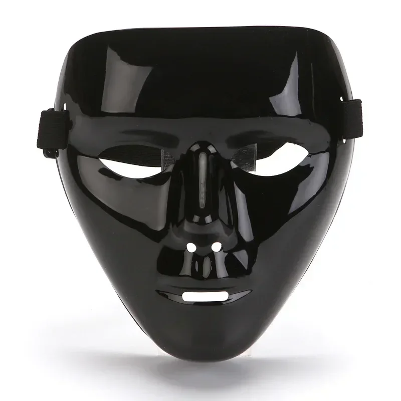 Halloween Black Street Dance Mask Pure Black Mask Masquerade Dancer Ghost Step Mask Halloween Street Dance Mask