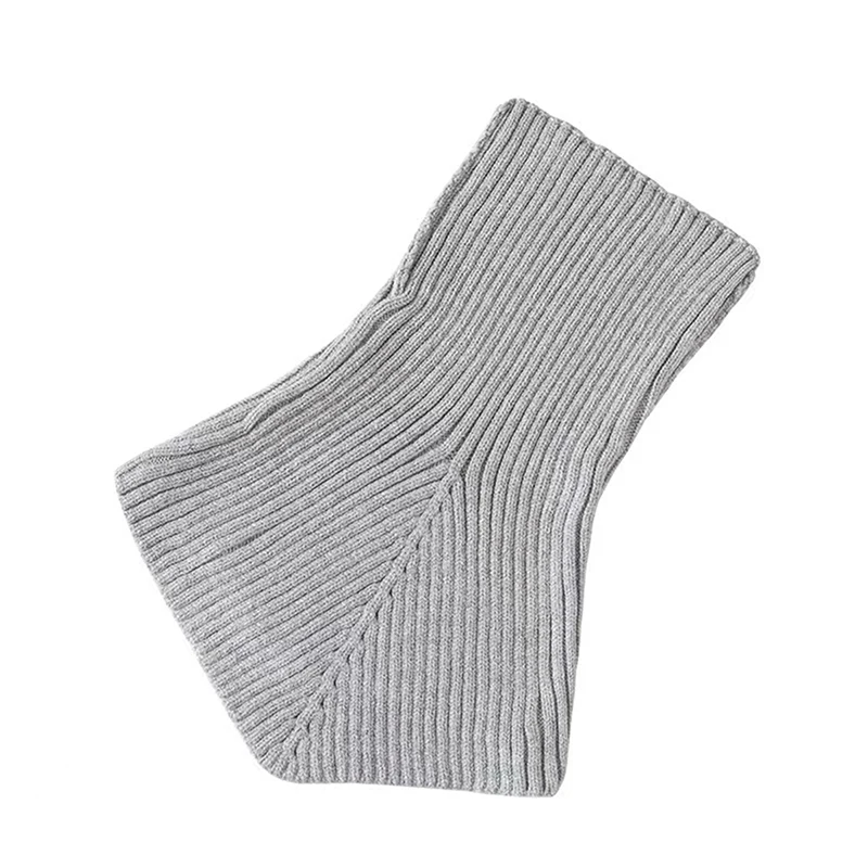 Women Winter Knitted Cotton Fake Collar Scarf Women Warm Turtleneck Neck Warmer Detachable Winter Windproof Scarf 36*28cm