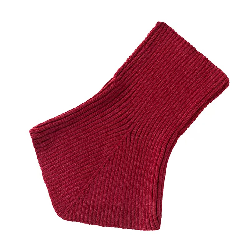 Women Winter Knitted Cotton Fake Collar Scarf Women Warm Turtleneck Neck Warmer Detachable Winter Windproof Scarf 36*28cm