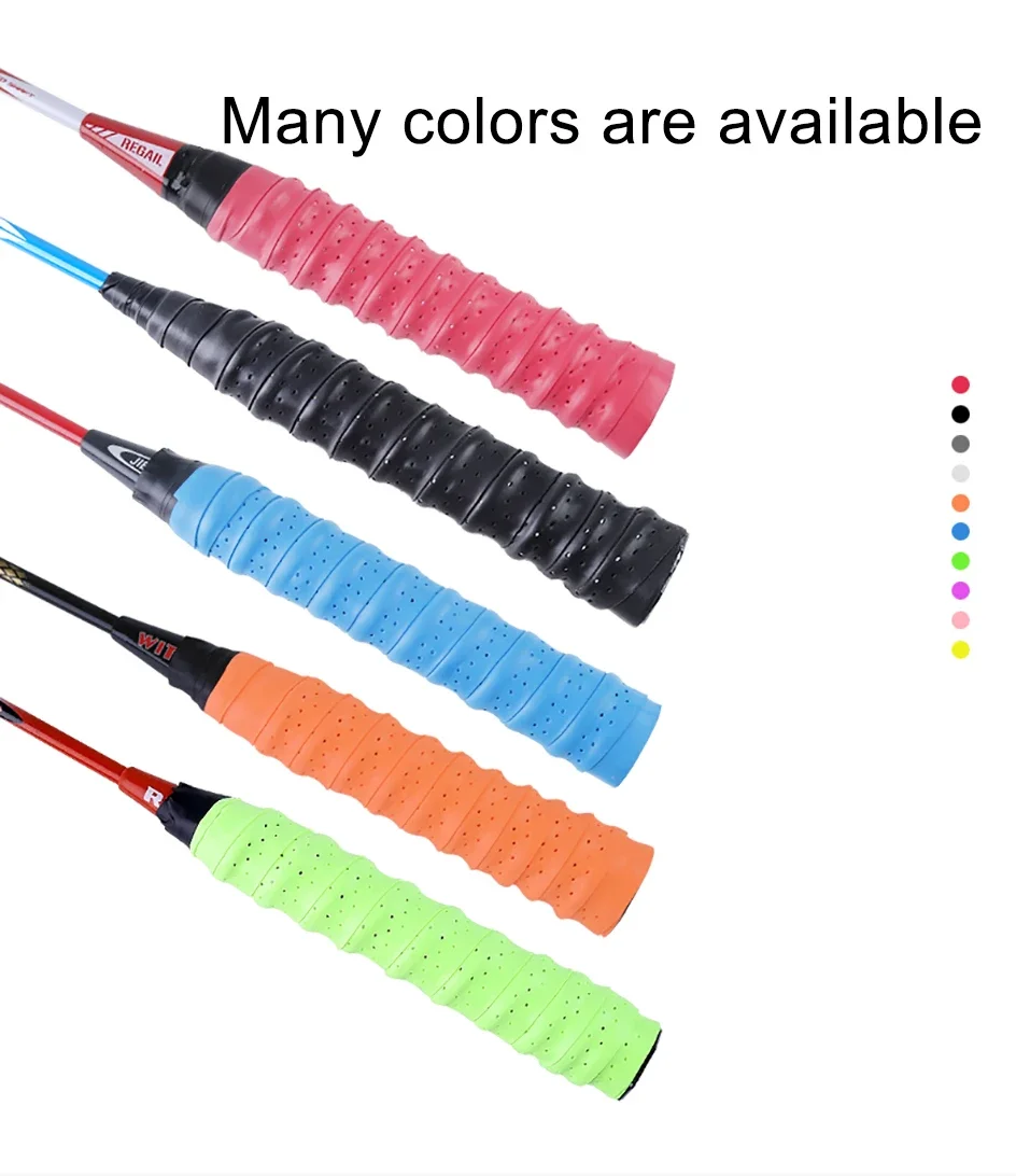 2Pcs Grip Tape Tennis Racket Anti-Slip Absorb Sweat Band Outdoor Fishing Rod Winding Strap Sport Badminton Squash Tape