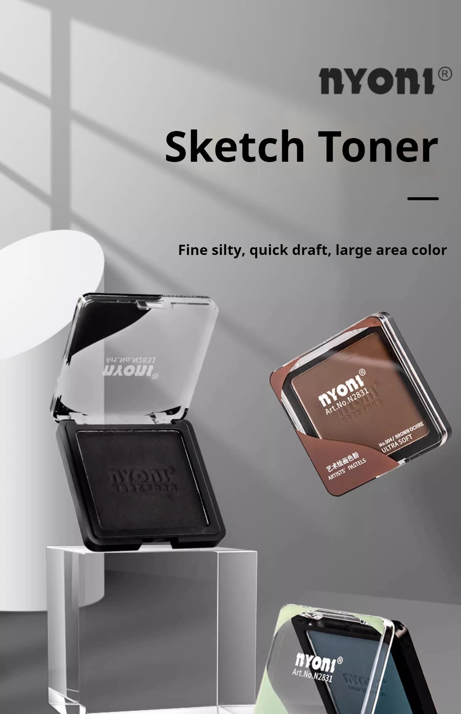 Professional Dry Wet Sketch Toner Painting Graphite Charcoal Color Sketching Powder Soft Artists Pastels Drawing Art Supplies