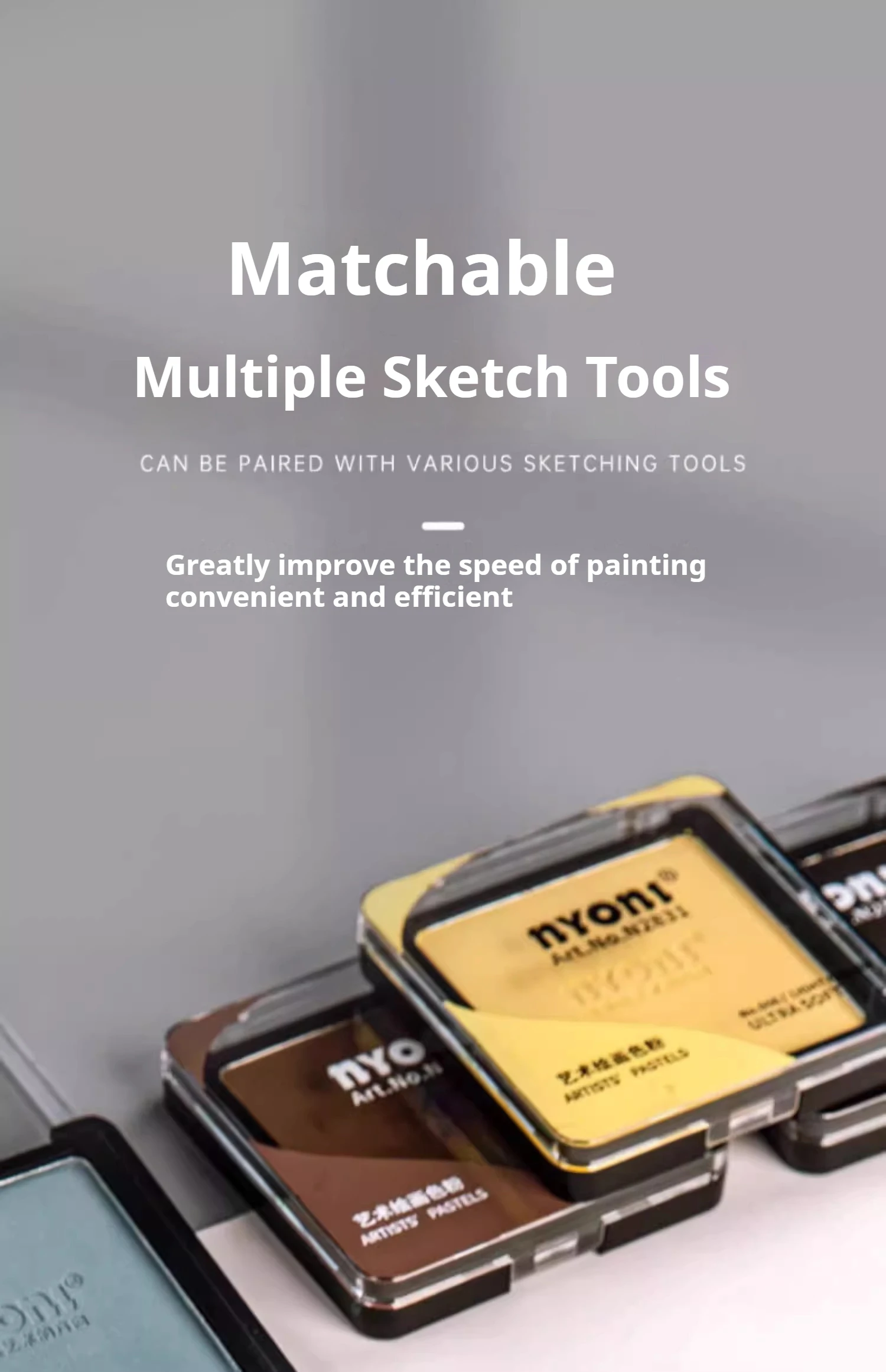 Professional Dry Wet Sketch Toner Painting Graphite Charcoal Color Sketching Powder Soft Artists Pastels Drawing Art Supplies