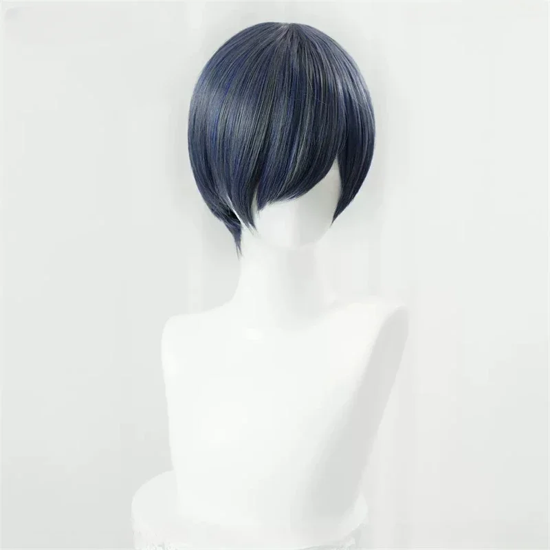 Anime Wigs Cosplay Ciel Phantomhive Cosplay Wig Blue Grey Wig Heat Resistant Halloween Party Women Men Wigs