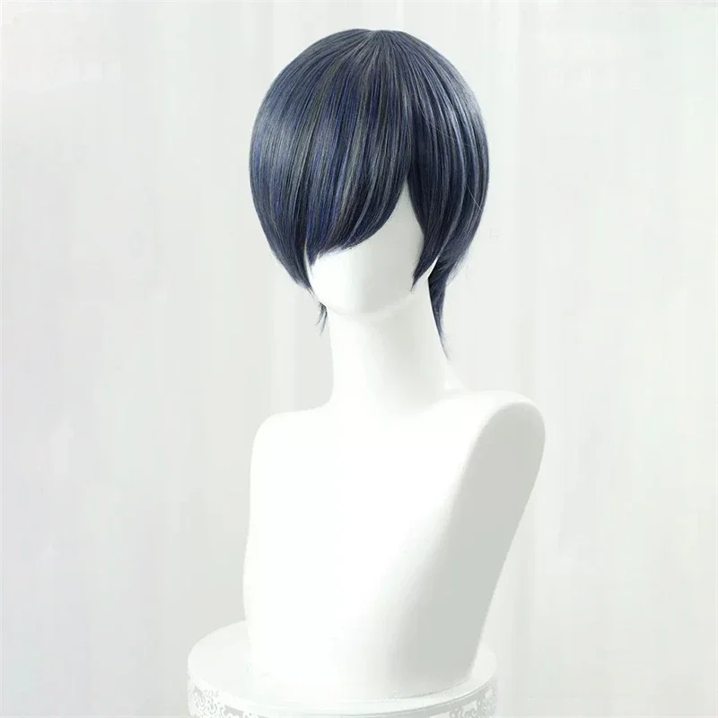 Anime Wigs Cosplay Ciel Phantomhive Cosplay Wig Blue Grey Wig Heat Resistant Halloween Party Women Men Wigs