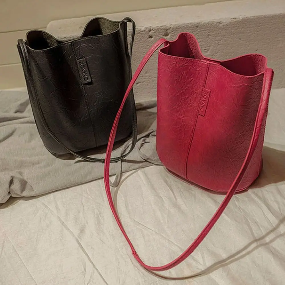 PU Leather Pleated Handbag Crossbody Bag Totes Bag Travel Handbag Women Shoulder Bag
