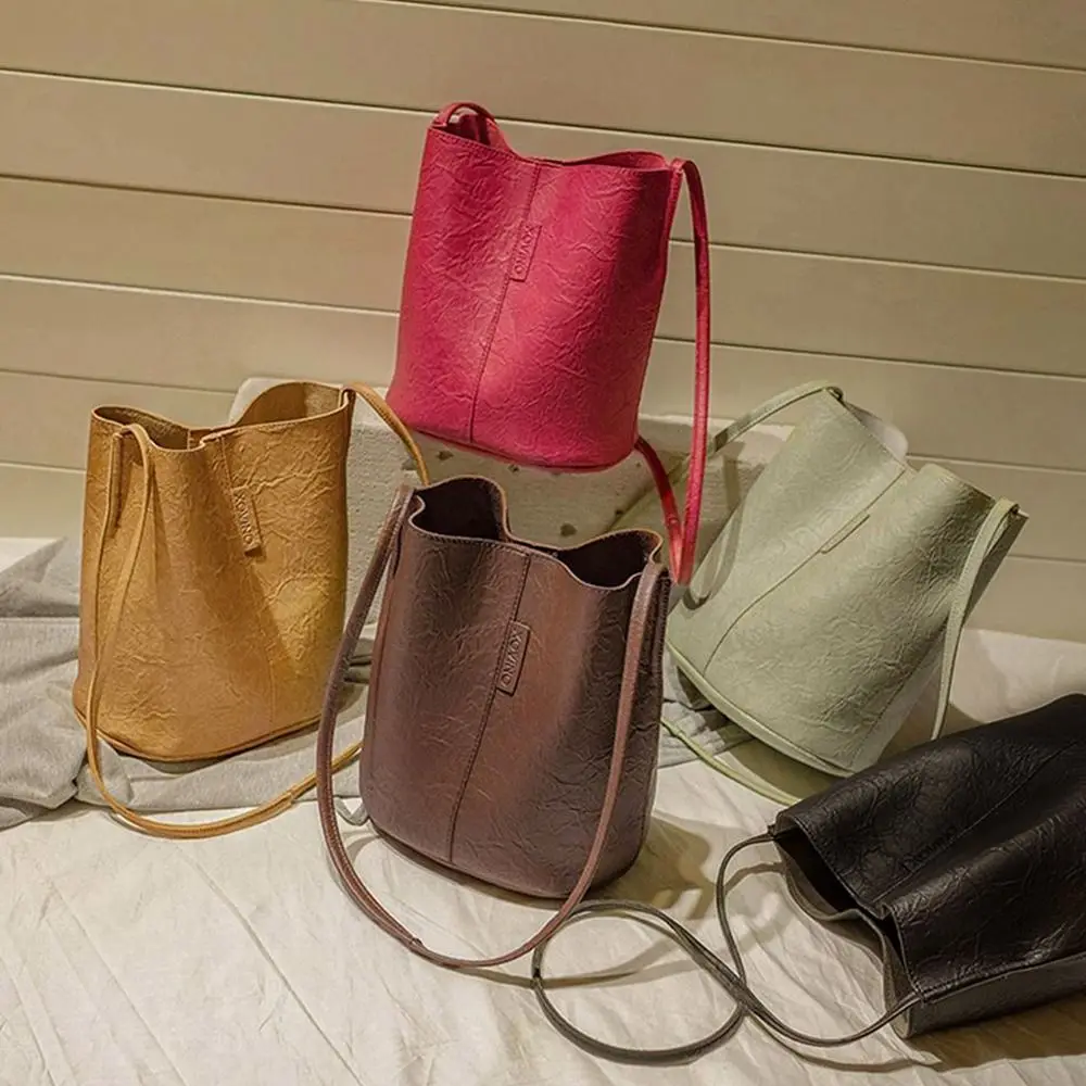 PU Leather Pleated Handbag Crossbody Bag Totes Bag Travel Handbag Women Shoulder Bag
