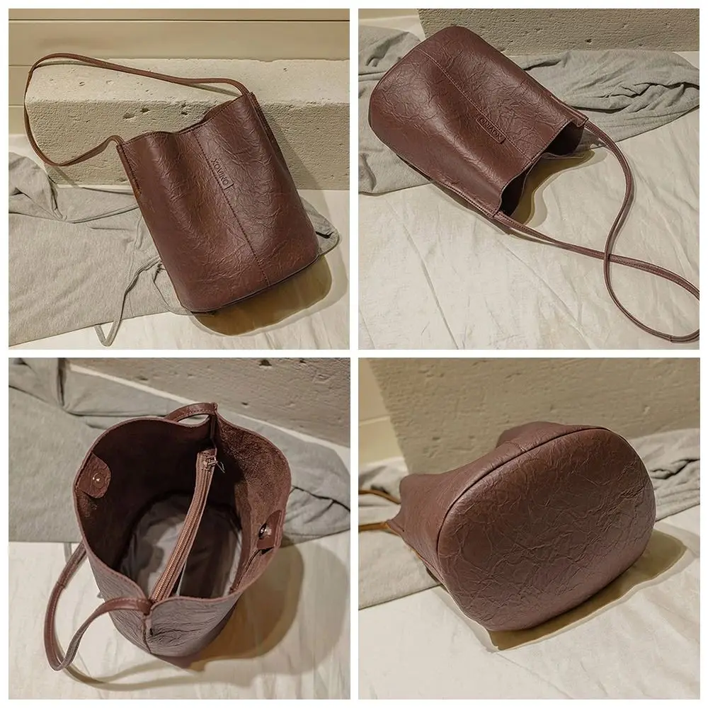 PU Leather Pleated Handbag Crossbody Bag Totes Bag Travel Handbag Women Shoulder Bag