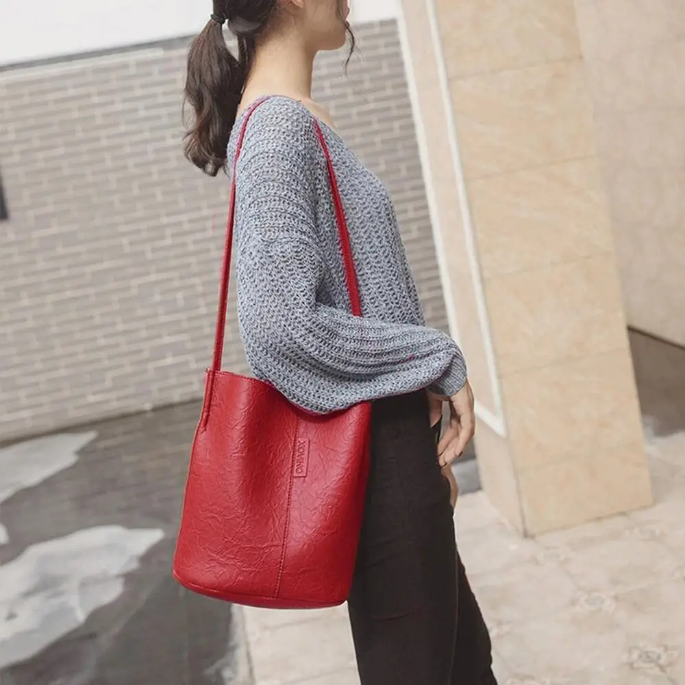 PU Leather Pleated Handbag Crossbody Bag Totes Bag Travel Handbag Women Shoulder Bag