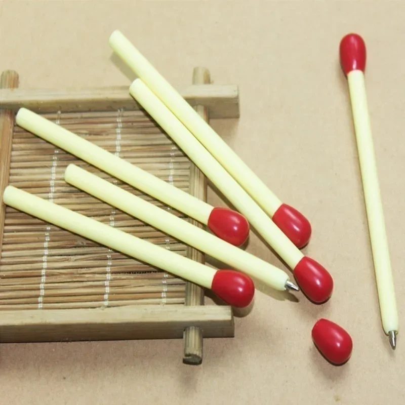 10 PCS/set Funny Match Shaped Ballpoint Pen Creative Matches Rollerball Pens Novelty Pens for Office School Supplies