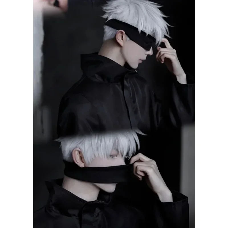 Anime Jujutsu Kaisen Gojo Satoru Mask Blindfold Cosplay Prop Anime Black Man Woamn Hair Band Accessories Sleep Eyewear