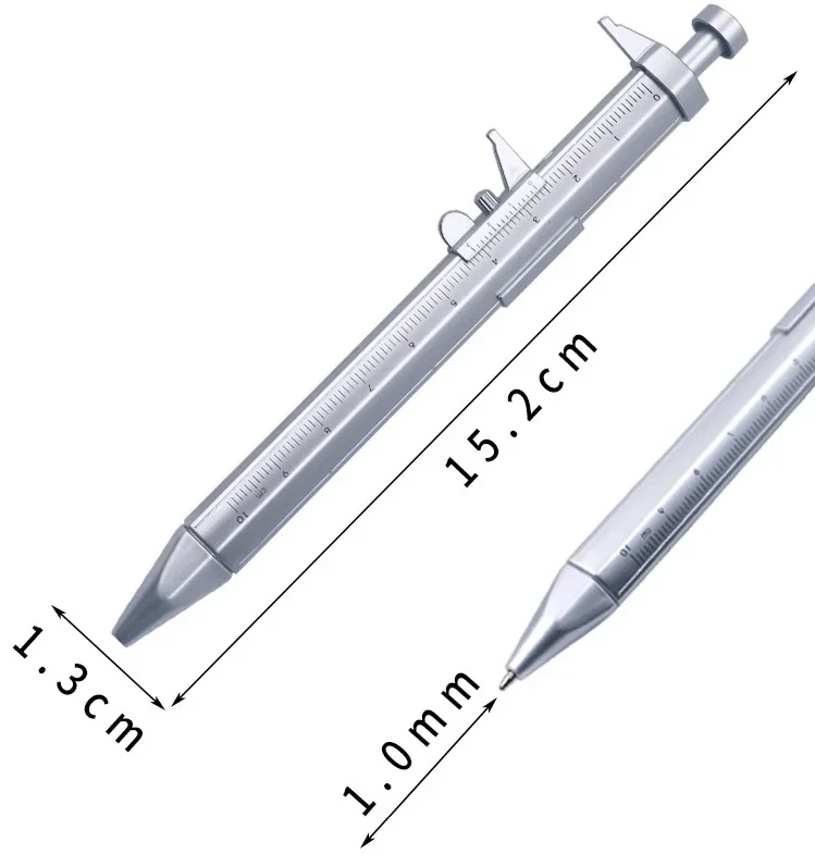 Multifunction Caliper Pen Ball-Point 0.5mm Ballpoint Pen Gel Ink Vernier Caliper Roller Ball Creativity Stationery