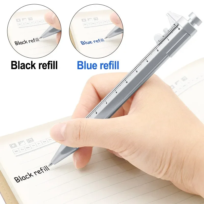 Multifunction Caliper Pen Ball-Point 0.5mm Ballpoint Pen Gel Ink Vernier Caliper Roller Ball Creativity Stationery