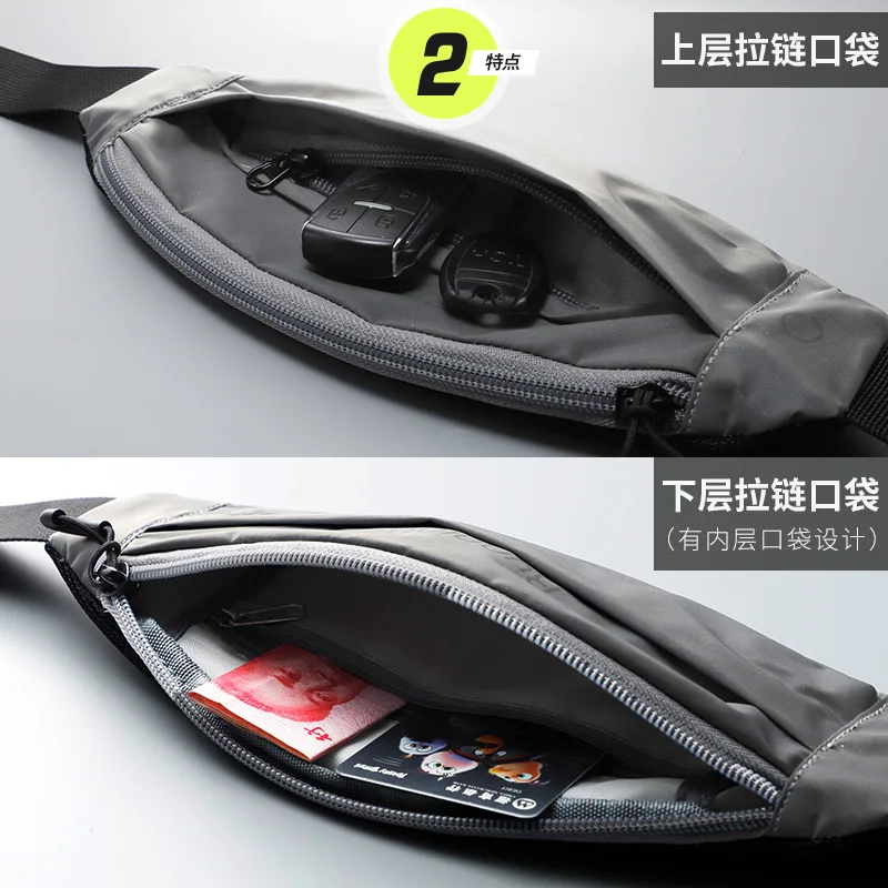 New Mobile Phone Waist Bag, Running Small Waist Bag, Outdoor Sports Waist Bag, Night Running Reflective Waist Bag, Waterproof 7.