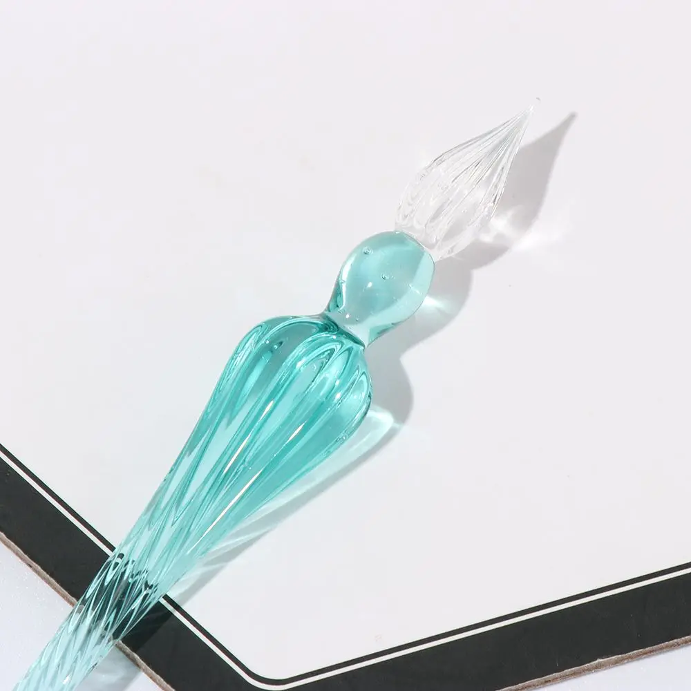 1PC Handmade Calligraphy Signature Writing Fountain Pen Painting Supplies Filling Ink Glass Dip Pen