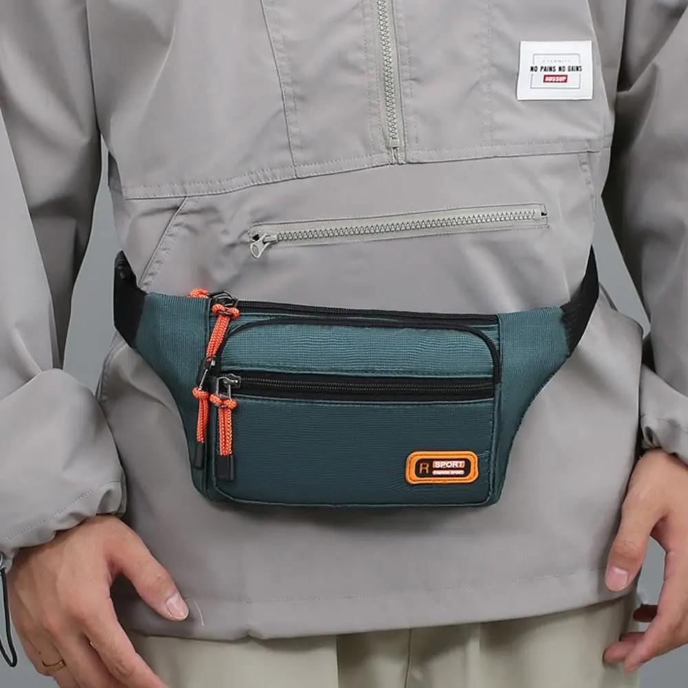 Nylon Men Waist Bag Chest Bag Large-capacity Waterproof Sport Mobile Phone Bag Outdoor Travel Anti-theft Business Cashier Wallet