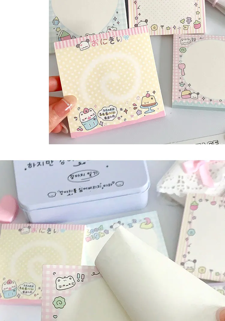 MINKYS 50 Sheets Kawaii Puppy Square Memo Pads Paper To Do List Journal Note Paperlaria DIY Material Stationery