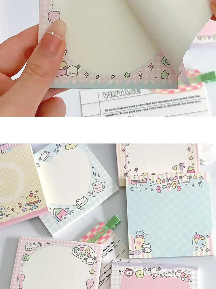 MINKYS 50 Sheets Kawaii Puppy Square Memo Pads Paper To Do List Journal Note Paperlaria DIY Material Stationery