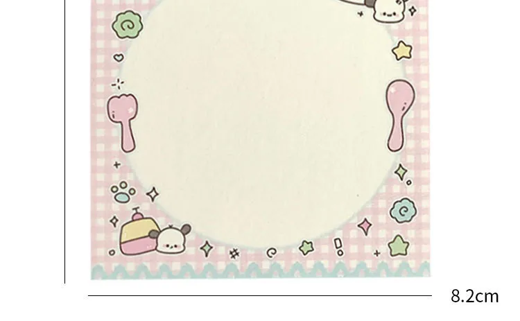 MINKYS 50 Sheets Kawaii Puppy Square Memo Pads Paper To Do List Journal Note Paperlaria DIY Material Stationery