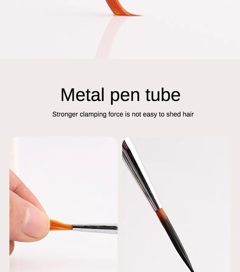 Artist Paint Brush 6 Pcs Set Thin Pen Extra Long Fine Point Liner Tip #000#00#0#1#2#3, Scale Models Nail Acrylic Oil Watercolor
