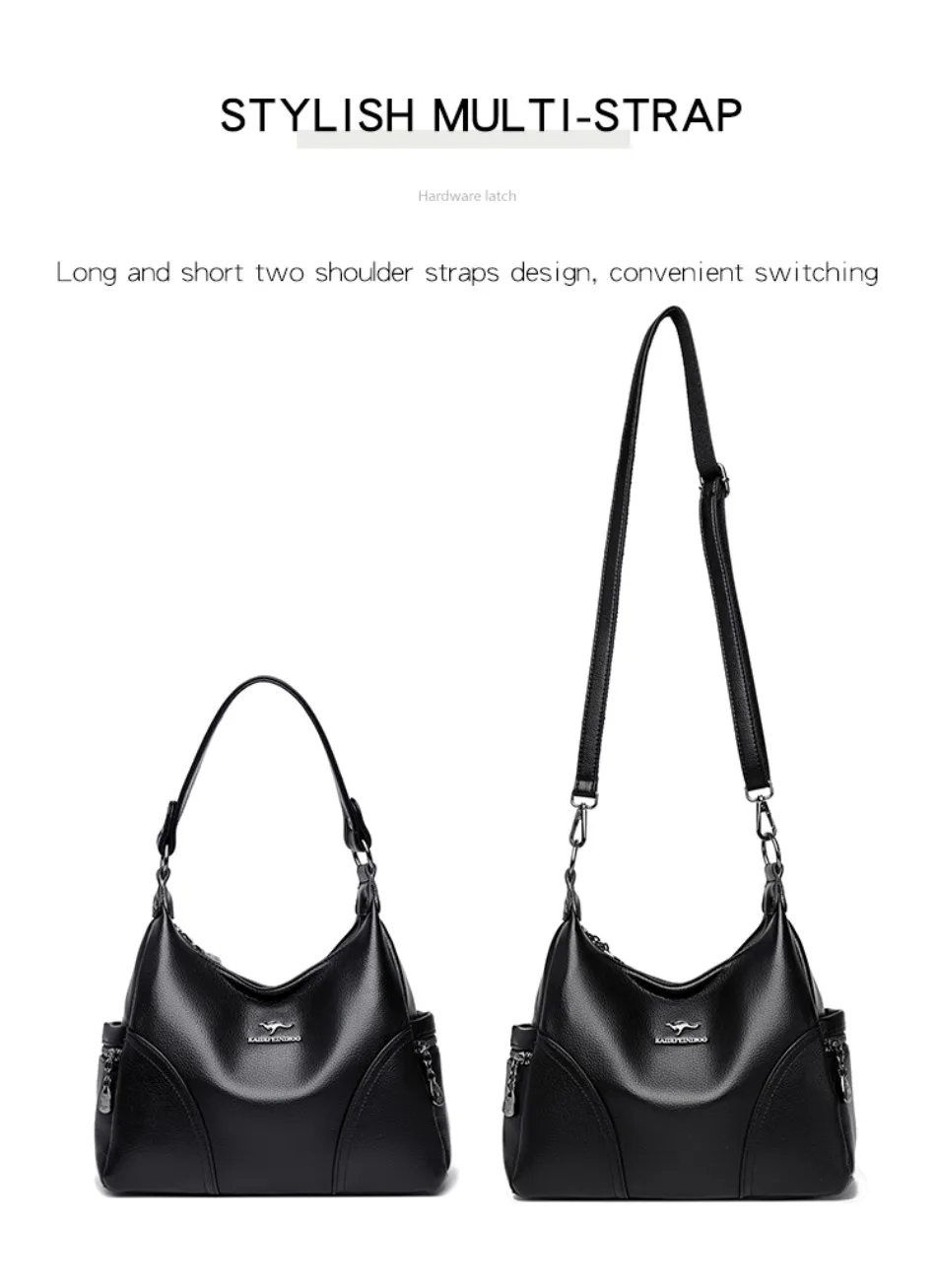 The New Style Bag Leather Luxury Handbags Women Bag Designer Solid Color Women Shoulder Messenger Bags for Women 2024 Sac A Main