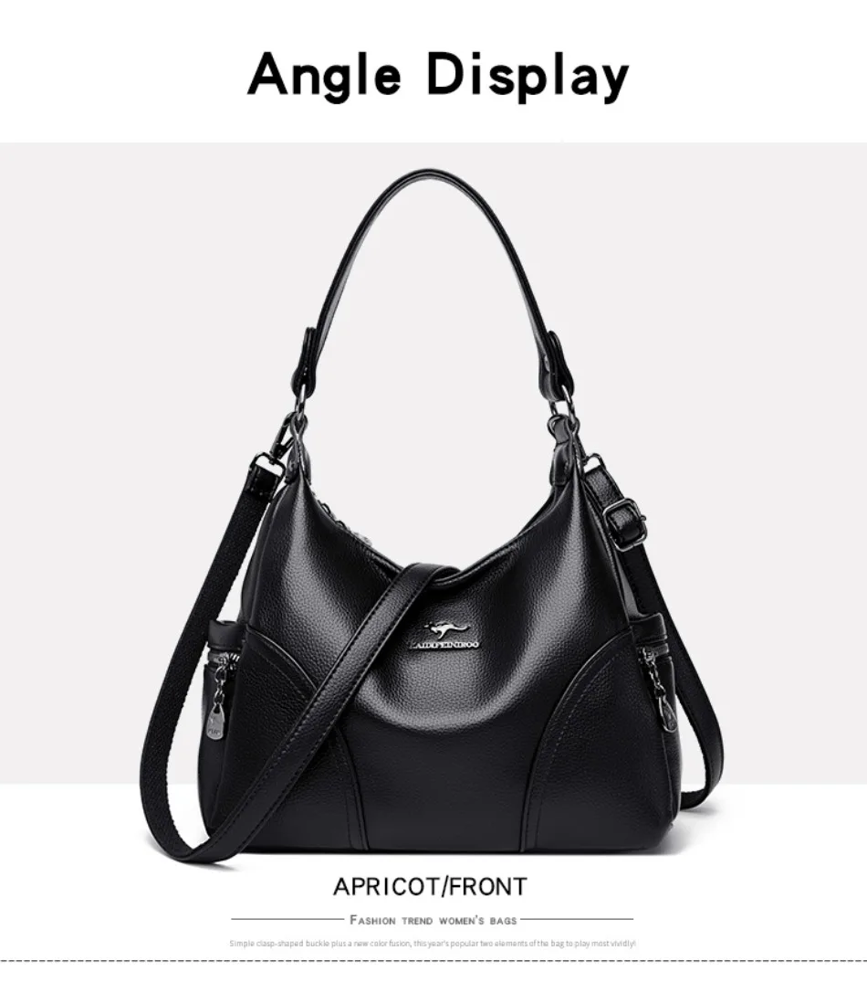 The New Style Bag Leather Luxury Handbags Women Bag Designer Solid Color Women Shoulder Messenger Bags for Women 2024 Sac A Main