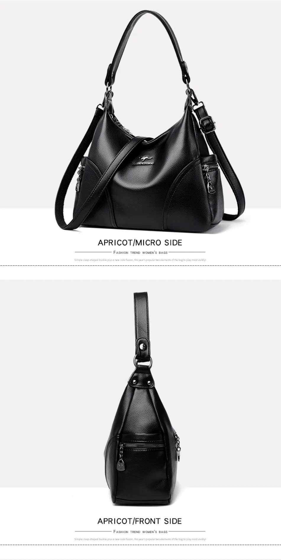 The New Style Bag Leather Luxury Handbags Women Bag Designer Solid Color Women Shoulder Messenger Bags for Women 2024 Sac A Main