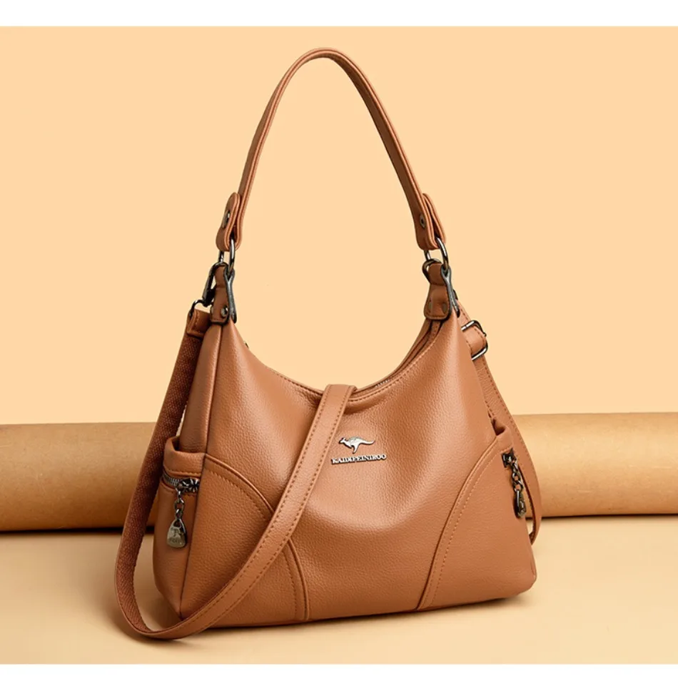 The New Style Bag Leather Luxury Handbags Women Bag Designer Solid Color Women Shoulder Messenger Bags for Women 2024 Sac A Main