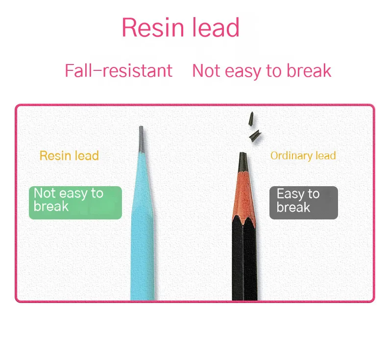 20Pcs/Lot Cute Love Pencil HB Resin Heart Shaped Macaron Color Pen Holder Writing Pen Drawing Pencil Sketch Kids School Supplies