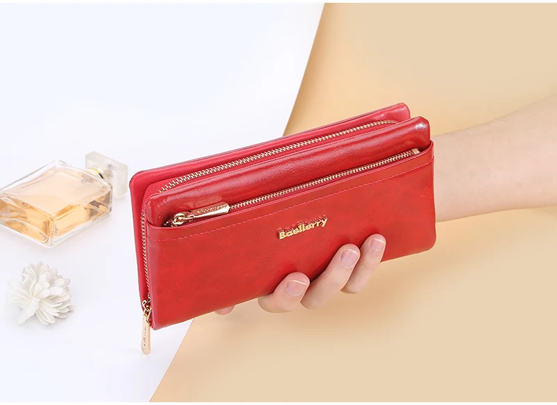 Baellerry New Women Phone Bag Wallets Large Capacity Handbag Zipper Card Holder Female Purse Coin Pocket Brand Wallet For Girls