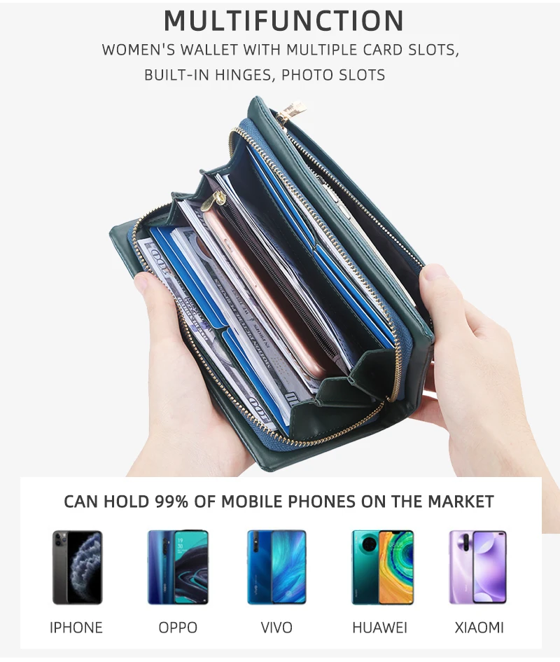 Baellerry New Women Phone Bag Wallets Large Capacity Handbag Zipper Card Holder Female Purse Coin Pocket Brand Wallet For Girls