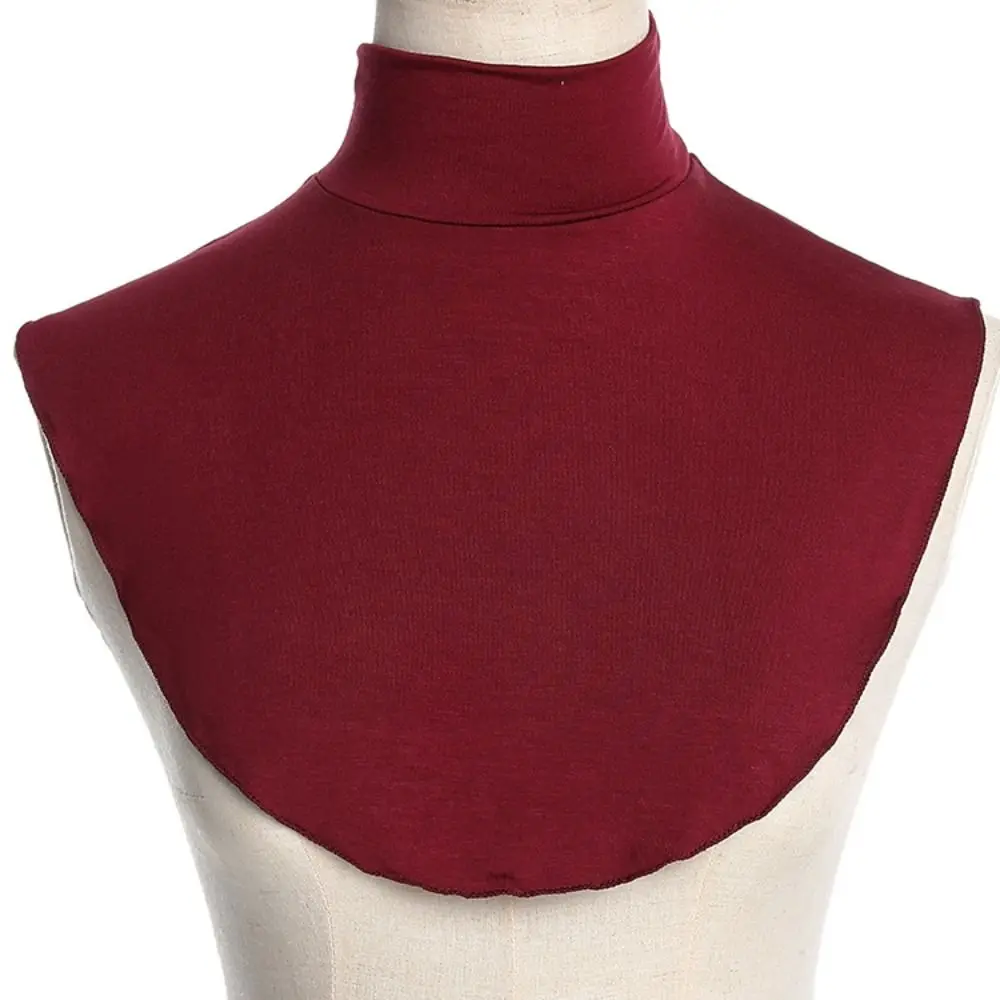 Soft Cotton Modal Neck Cover Ramadan Hijab Cover  Headwrap Full Fake Collar High Collars Turtleneck Scarves Wraps