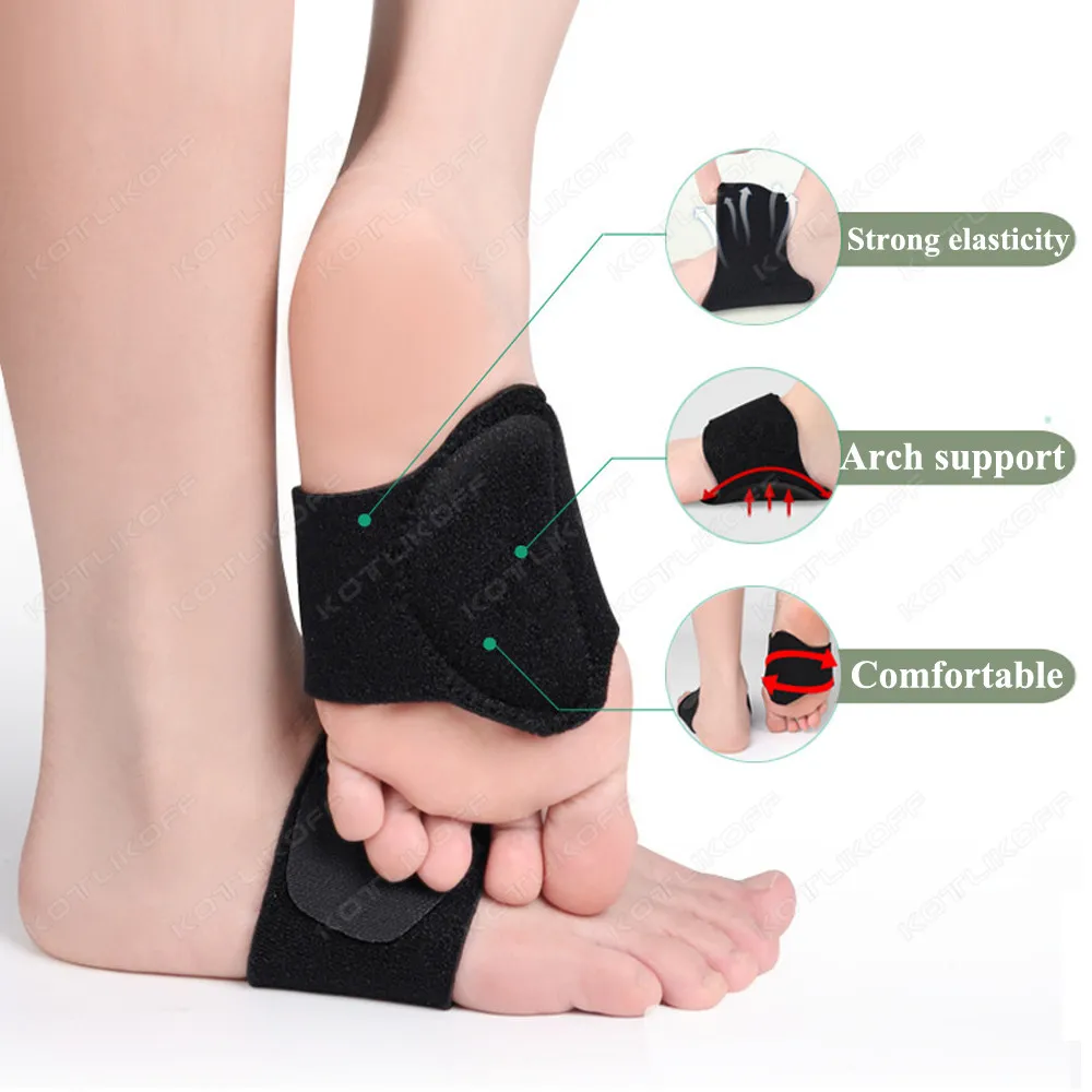 1 Pair Arch Support Brace Non-Slip Cushion Sole Foot Arch Support Plantar Fasciitis Heel Pain Aid Feet Care Absorb Shock Pads