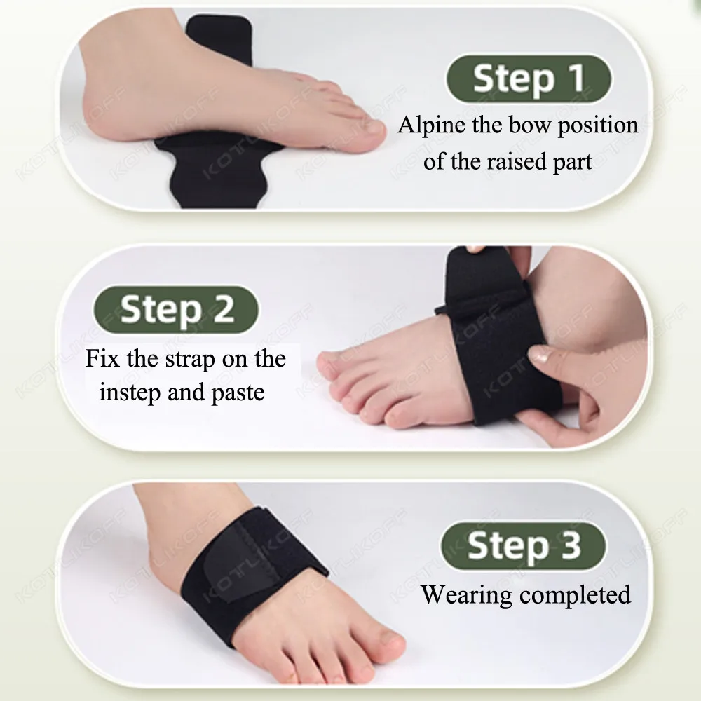 1 Pair Arch Support Brace Non-Slip Cushion Sole Foot Arch Support Plantar Fasciitis Heel Pain Aid Feet Care Absorb Shock Pads