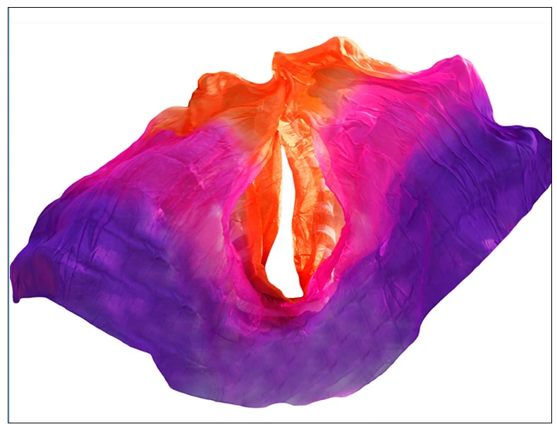 Belly Dance Silk Veil 100% Real Silk Belly Dance Accessory Hand Scarf Shawls Belly Dancer Performance Practice Clothes Prop