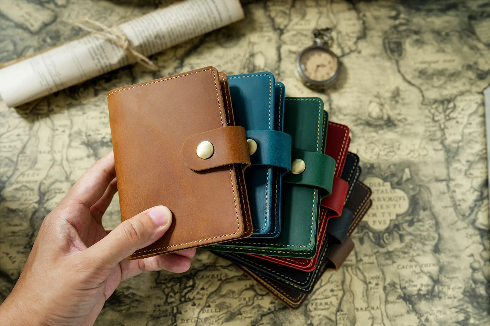 Genuine Leather Notebook Planner Book Cover Pocket Size Diary Retro Cowhide Journal Drawing Sketchbook Portable Mini Daily