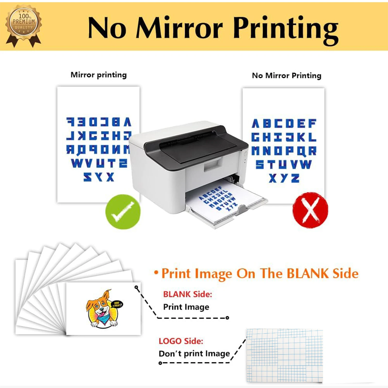 ESHANG Iron on Heat Transfer Paper for T Shirts (5Sheets A4 )Printable HTV Heat Transfer Vinyl for Inkjet & Laserjet Printer
