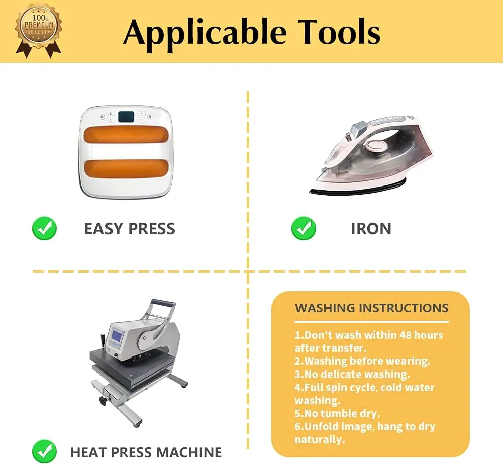 ESHANG Iron on Heat Transfer Paper for T Shirts (5Sheets A4 )Printable HTV Heat Transfer Vinyl for Inkjet & Laserjet Printer