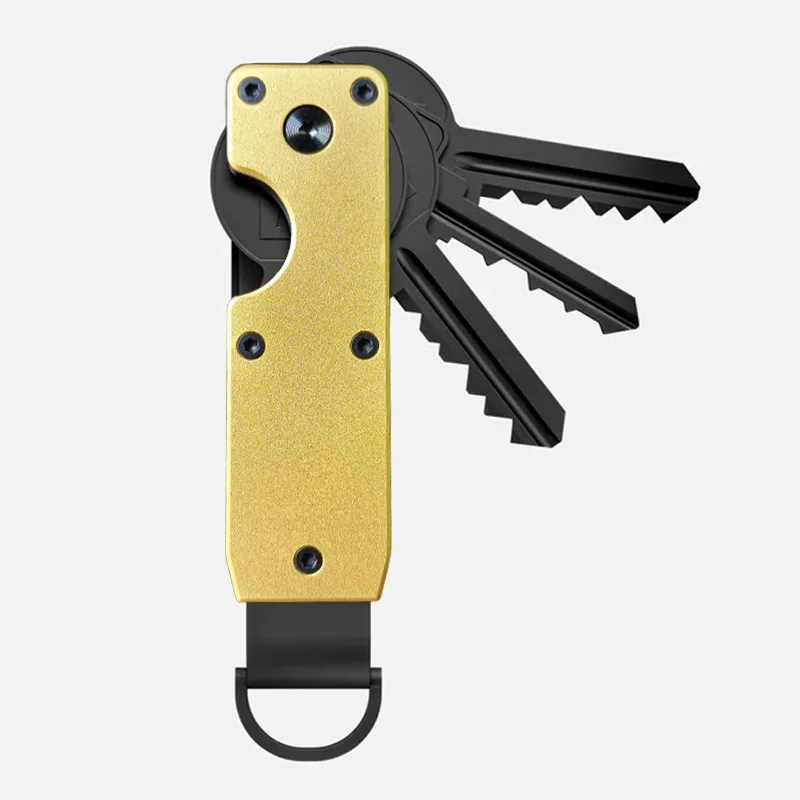 Key Organizer Compact Holder Metal Key Chain Minimalist key case holder for keychain Secures 1-5 Keys
