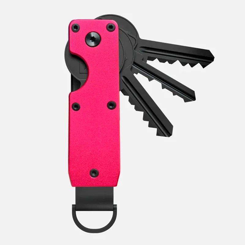 Key Organizer Compact Holder Metal Key Chain Minimalist key case holder for keychain Secures 1-5 Keys