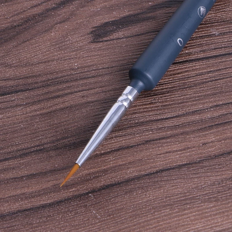3Pcs Miniature Paint Detail Brush 0/ 00/ 000 Wolf Hair Professional Fine Detailing For Art Supplies Drawing Art Pen Paint Brush