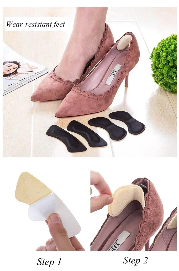 Heel Protector Heels Sticker Insoles for Feet Adjust Size Adhesive Non-slip Shoe Pads Pain Relief Foot Care Inserts Woman Man