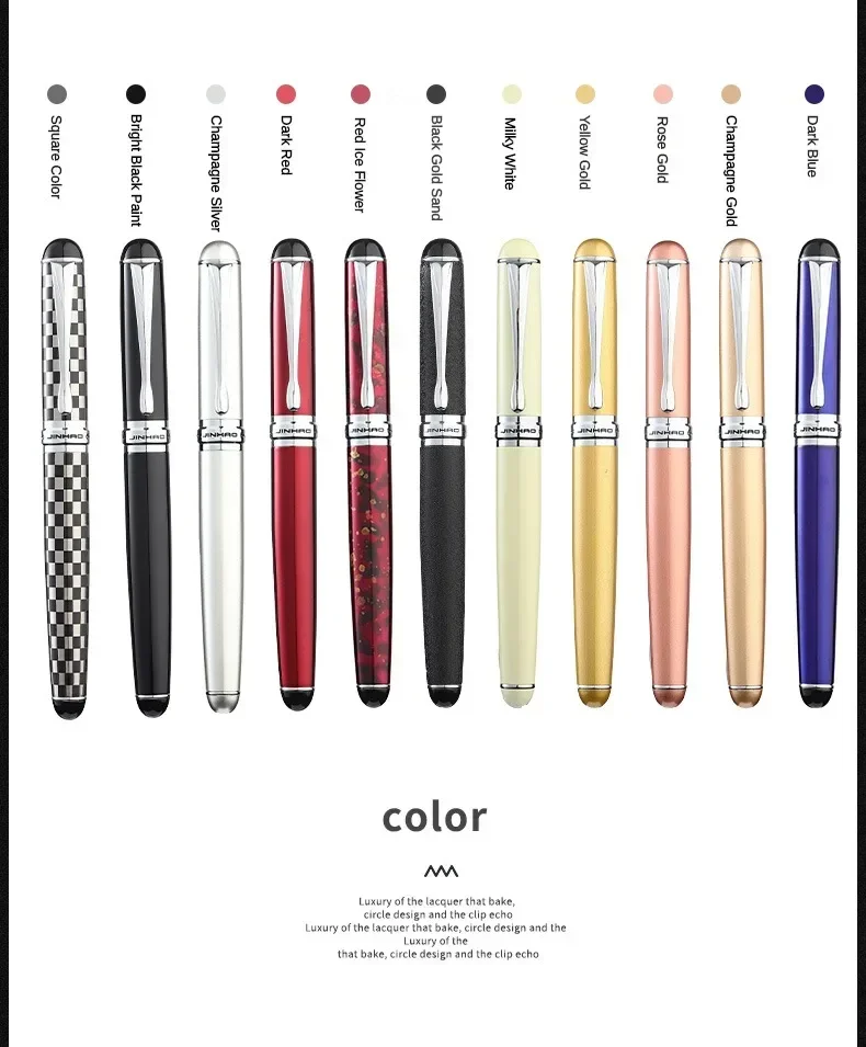 Jinhao X750 Fountain Pen Luxury Elegant Pens Medium Oblique Type Iraurita Nib Writing Pen Stationery Office School Supplies