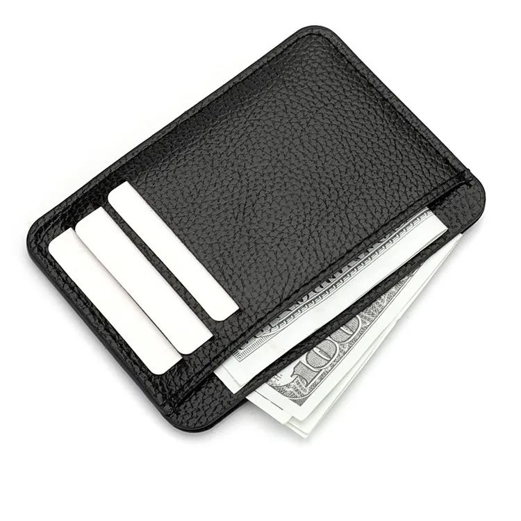1Pc New Ultra-thin Soft Wallet PU Leather Mini Credit Card Wallet Candy Color Bank Credit Card Box Female Male Business Card Set