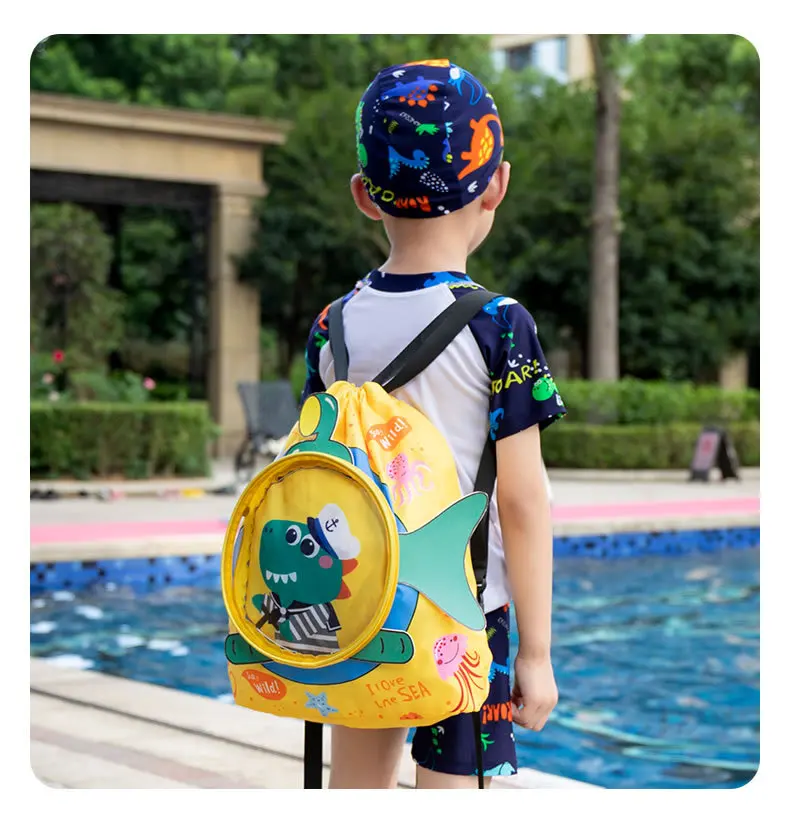 Children Swim Bag Dry Wet Separation Waterproof Storage Bag for Boys Girls Sport Fashion Portable Cute Cartoon Kids Backpack