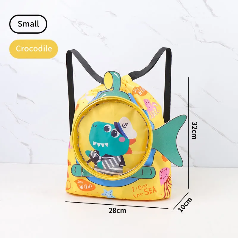 Children Swim Bag Dry Wet Separation Waterproof Storage Bag for Boys Girls Sport Fashion Portable Cute Cartoon Kids Backpack