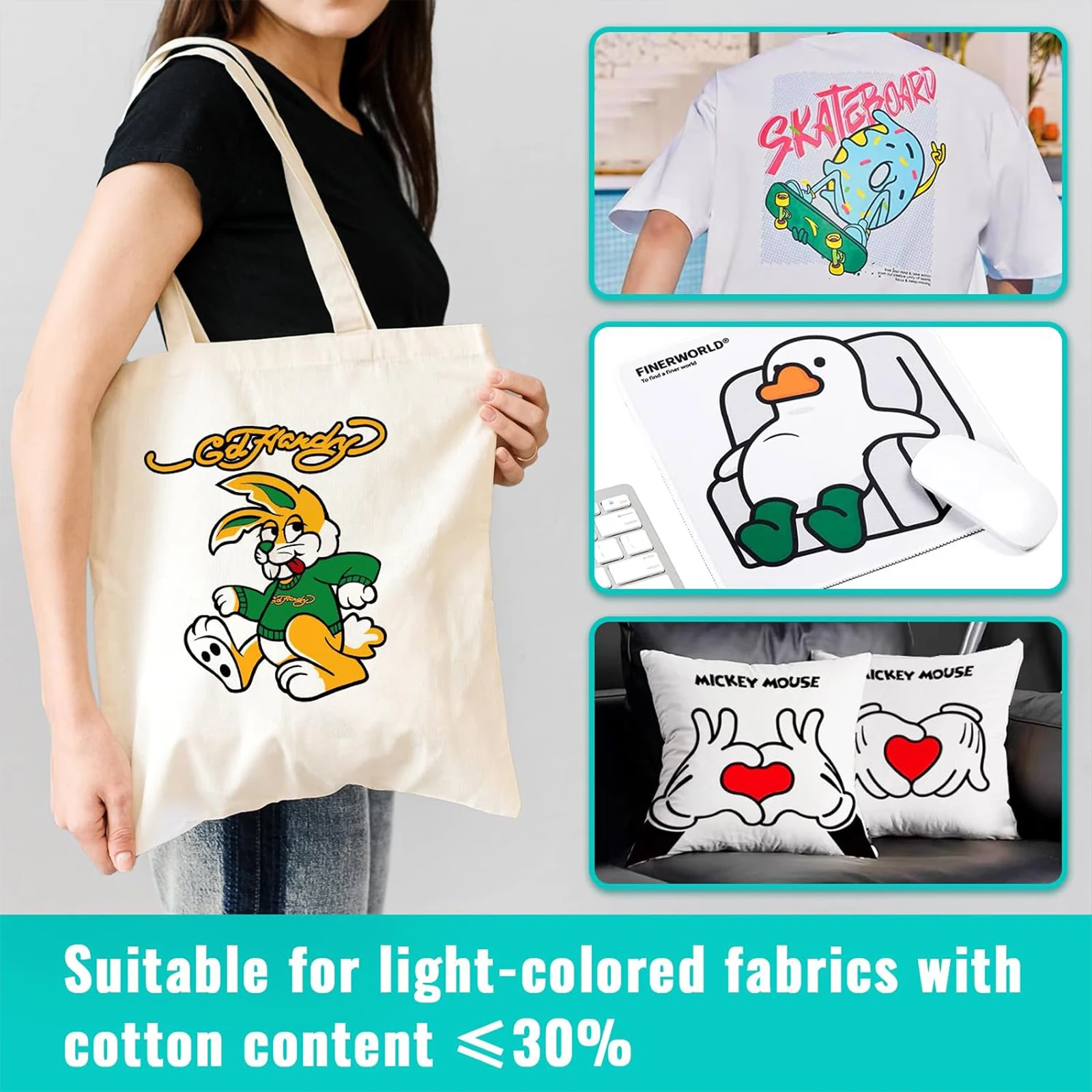 100Sheet 3.7x8.5inch Sublimation Transfer Paper for Mugs High QualityPrint Transfer 105G
