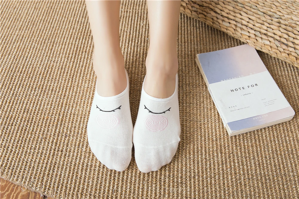5 Pairs/Lot Cartoon Cat Fox Bear Socks Cute Animal Women Summer Funny Short Ankle Sokken Dropship