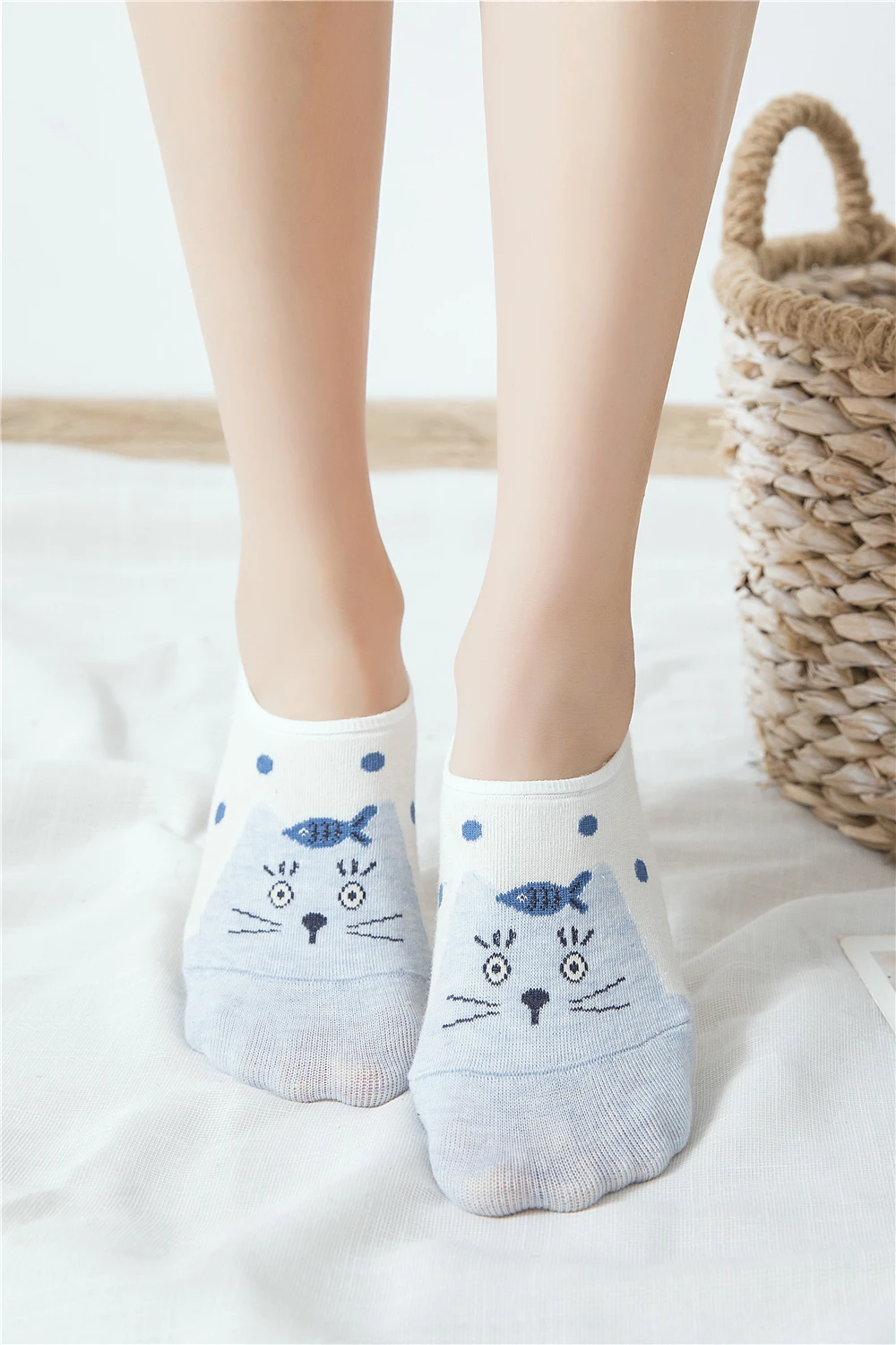 5 Pairs/Lot Cartoon Cat Fox Bear Socks Cute Animal Women Summer Funny Short Ankle Sokken Dropship